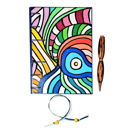 Carnet GUIMAUVE - carnet artisanal A5, pièce unique.