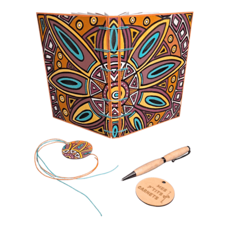 Notebook Semainier PHOENIX - carnet artisanal A5, pièce unique.