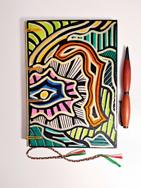 Notebook TIFFANY - carnet artisanal A5, pièce unique.