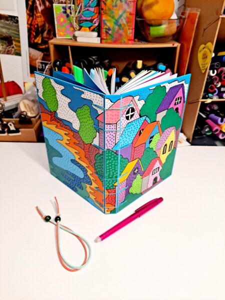 Notebook Semainier SWEET HOME - carnet artisanal A5, pièce unique.