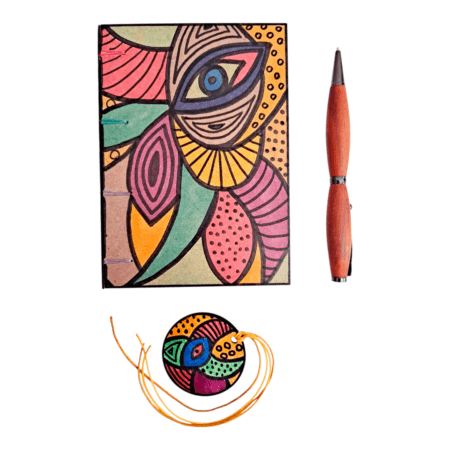 Carnet  PRUNELLE carnet artisanal A6, pièce unique.