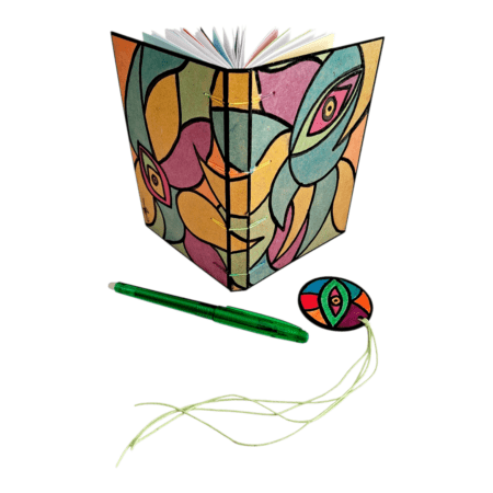 Carnet LACRYMA - carnet artisanal A6, pièce unique.