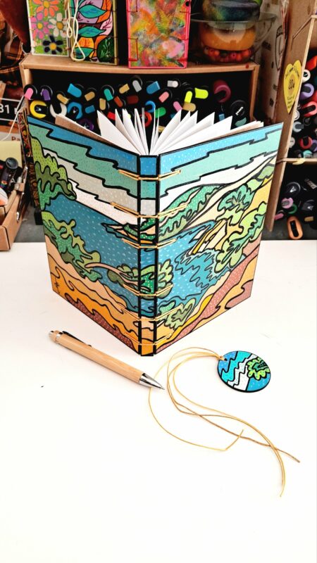 Carnet EMBRUNS, carnet artisanal A5, pièce unique.