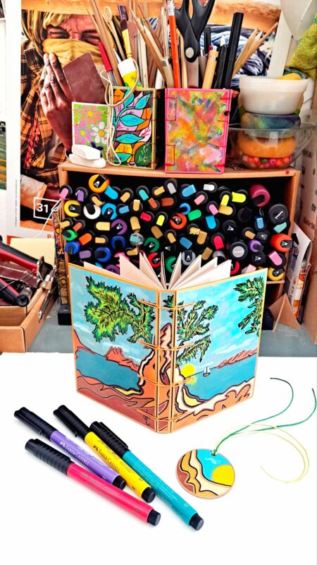 Carnet LA CIOTAT, carnet artisanal A6, pièce unique.