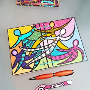 Carnet TCHATCHA, carnet artisanal A6, pièce unique.