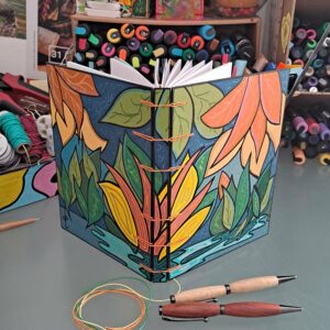 Carnet PALMA, carnet artisanal A5, pièce unique.